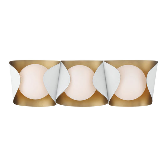 Flare Three Light Vanity in Sand White