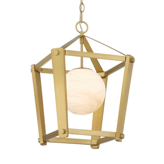 Shimmer One Light Pendant in Legacy Brass