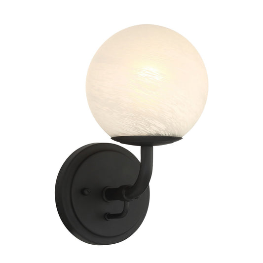 Whitehall One Light Vanity in Dark Matte Black