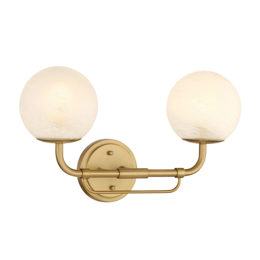 Whitehall Two Light Vanity in Legacy Brass