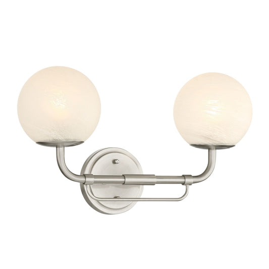 Whitehall Two Light Vanity in Brushed Nickel