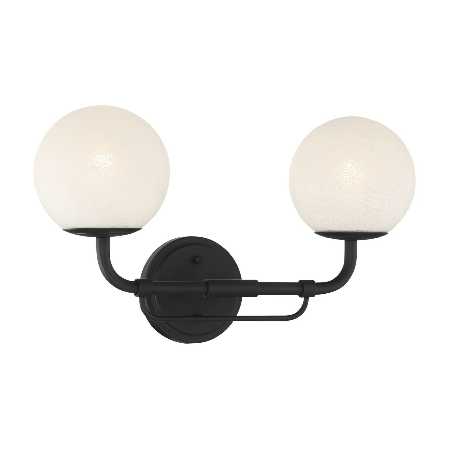 Whitehall Two Light Vanity in Dark Matte Black