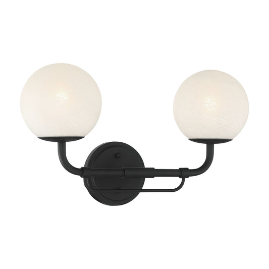 Whitehall Two Light Vanity in Dark Matte Black