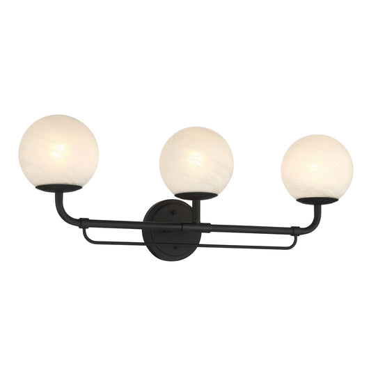 Whitehall Three Light Vanity in Dark Matte Black