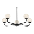 Whitehall Five Light Chandelier in Dark Matte Black