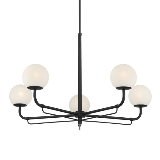 Whitehall Five Light Chandelier in Dark Matte Black