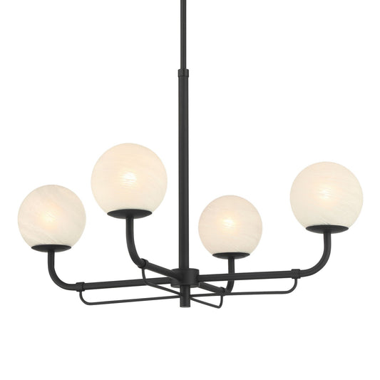Whitehall Four Light Chandelier in Dark Matte Black