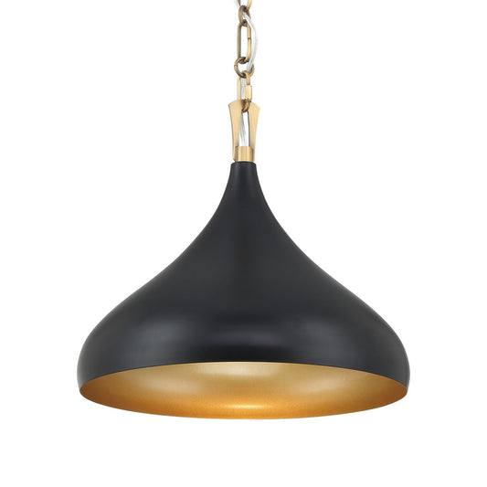 Cedar Lane One Light Pendant in Dark Matte Black