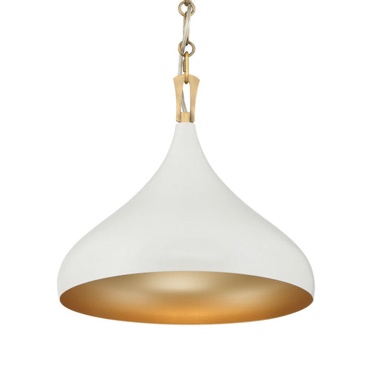Cedar Lane One Light Pendant in Off White Cream