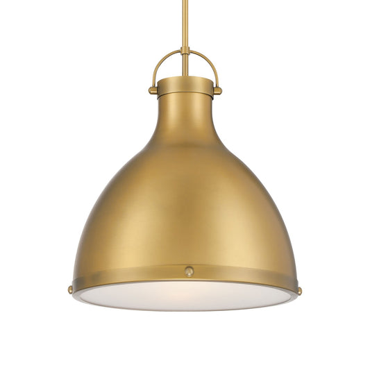 Lynk One Light Pendant in Legacy Brass