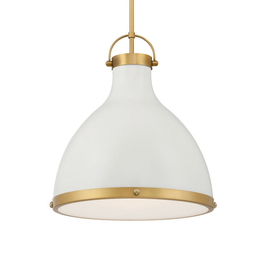 Lynk One Light Pendant in Off White Cream