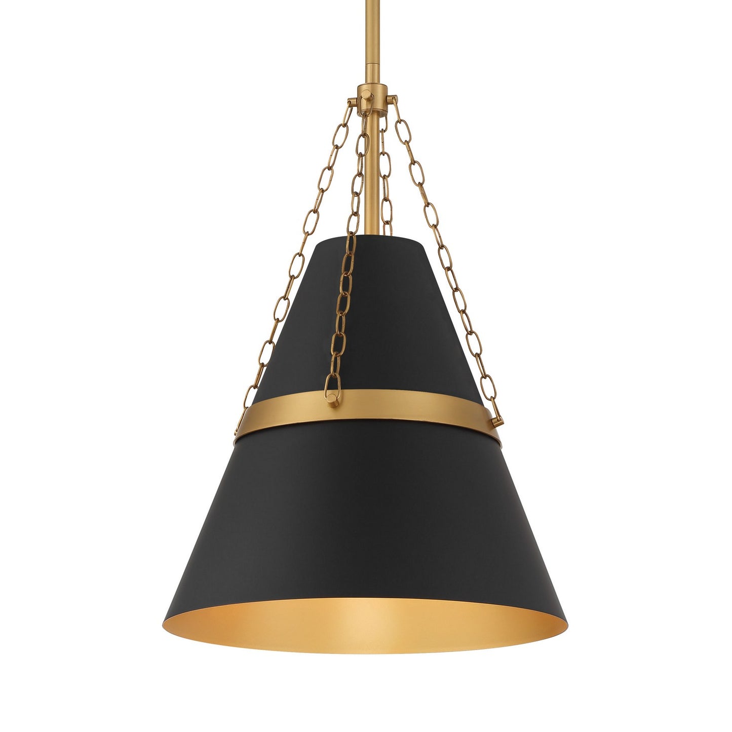 Springfield One Light Pendant in Dark Matte Black