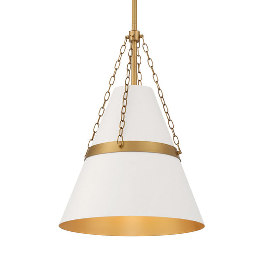 Springfield One Light Pendant in Off White Cream