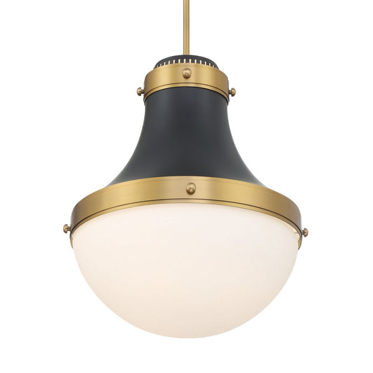 Purelight One Light Pendant in Dark Matte Black