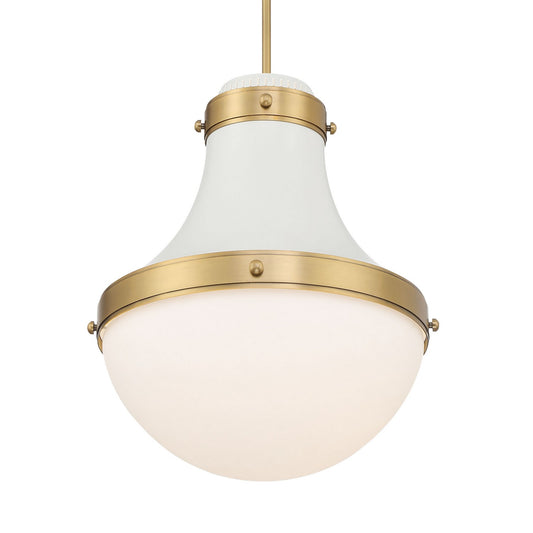 Purelight One Light Pendant in Off White Cream