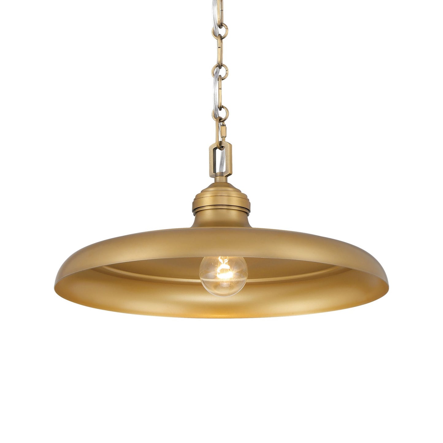 Crowne One Light Pendant in Legacy Brass