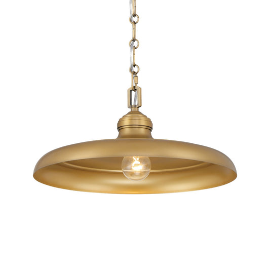 Crowne One Light Pendant in Legacy Brass