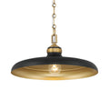 Crowne One Light Pendant in Dark Matte Black