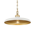 Crowne One Light Pendant in Off White Cream