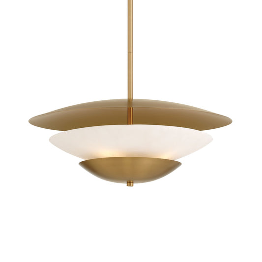 Solara Four Light Pendant in Legacy Brass