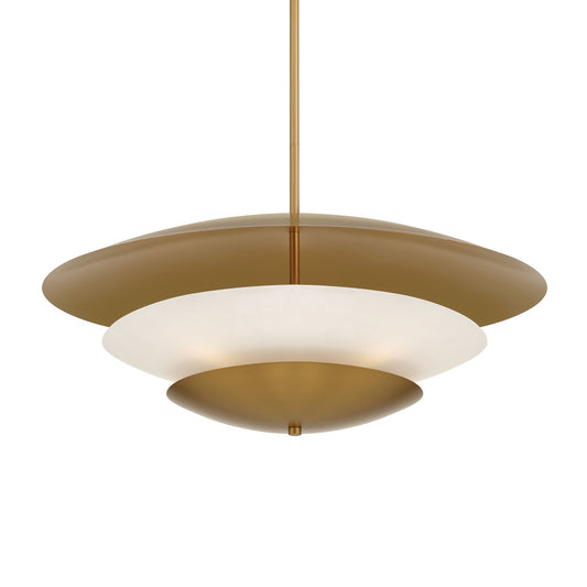 Solara Five Light Pendant in Legacy Brass
