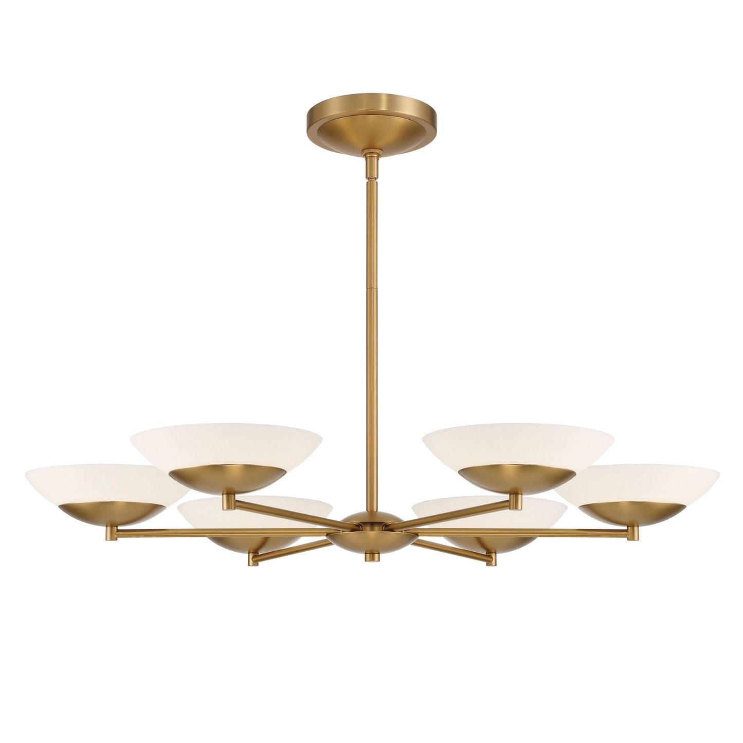 Solara LED Chandelier in Legacy Brass