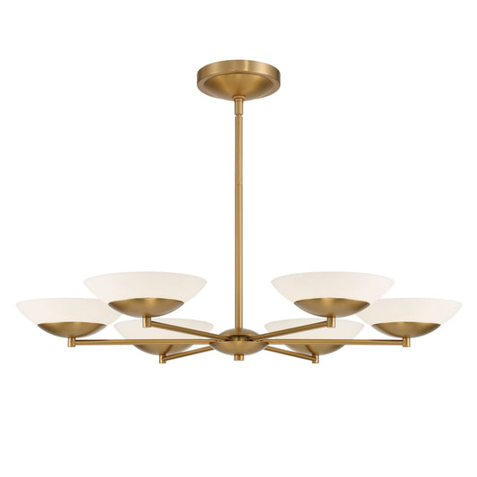 Solara LED Chandelier in Legacy Brass