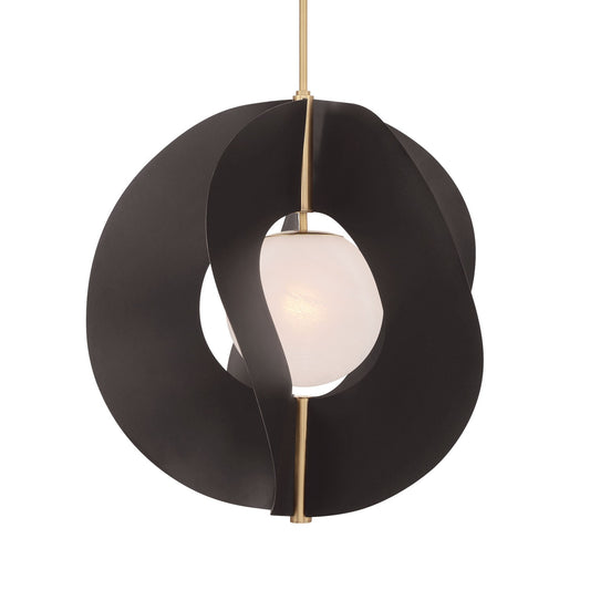 Gloria One Light Pendant in Dark Bronze