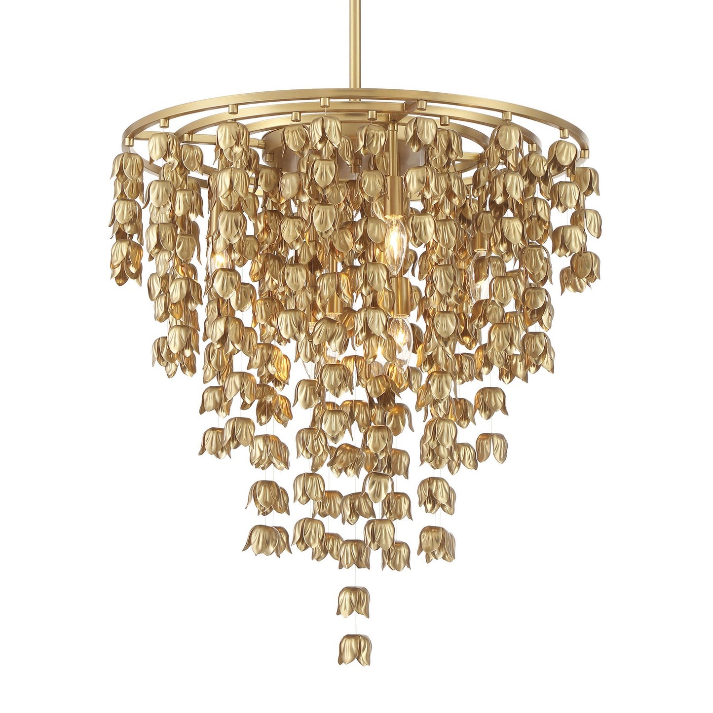 Ashgrove Eight Light Pendant in Legacy Brass