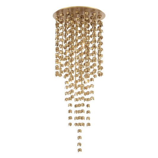 Ashgrove Eight Light Pendant in Legacy Brass