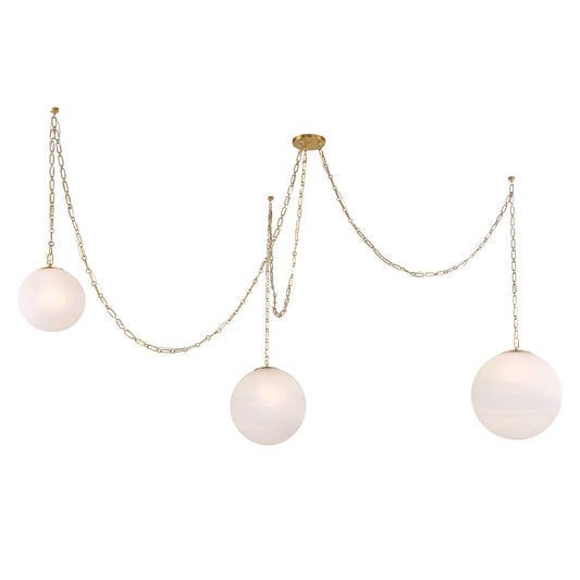 Marbelle Three Light Pendant in Legacy Brass