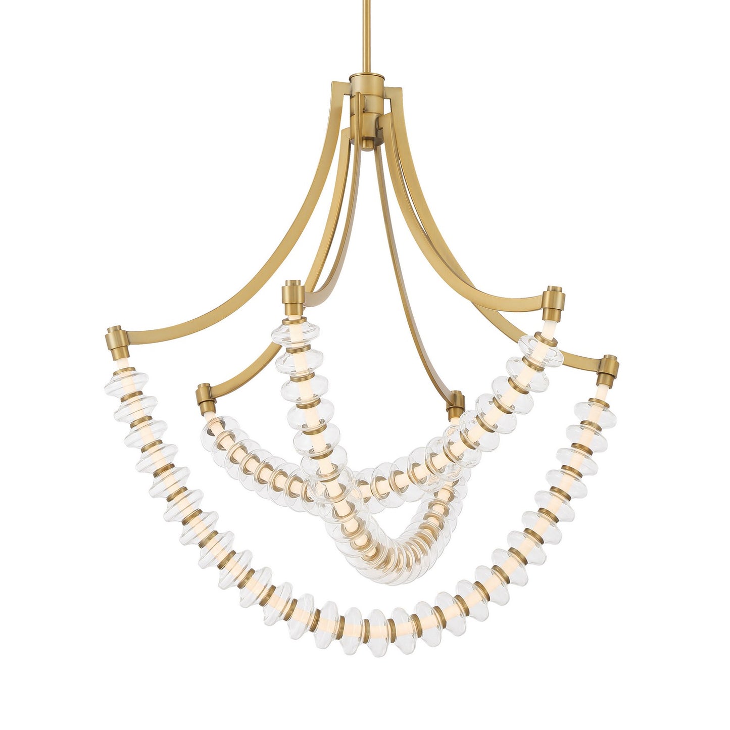 Pearl LED Chandelier in Legacy Brass