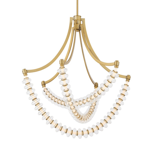 Pearl LED Chandelier in Legacy Brass