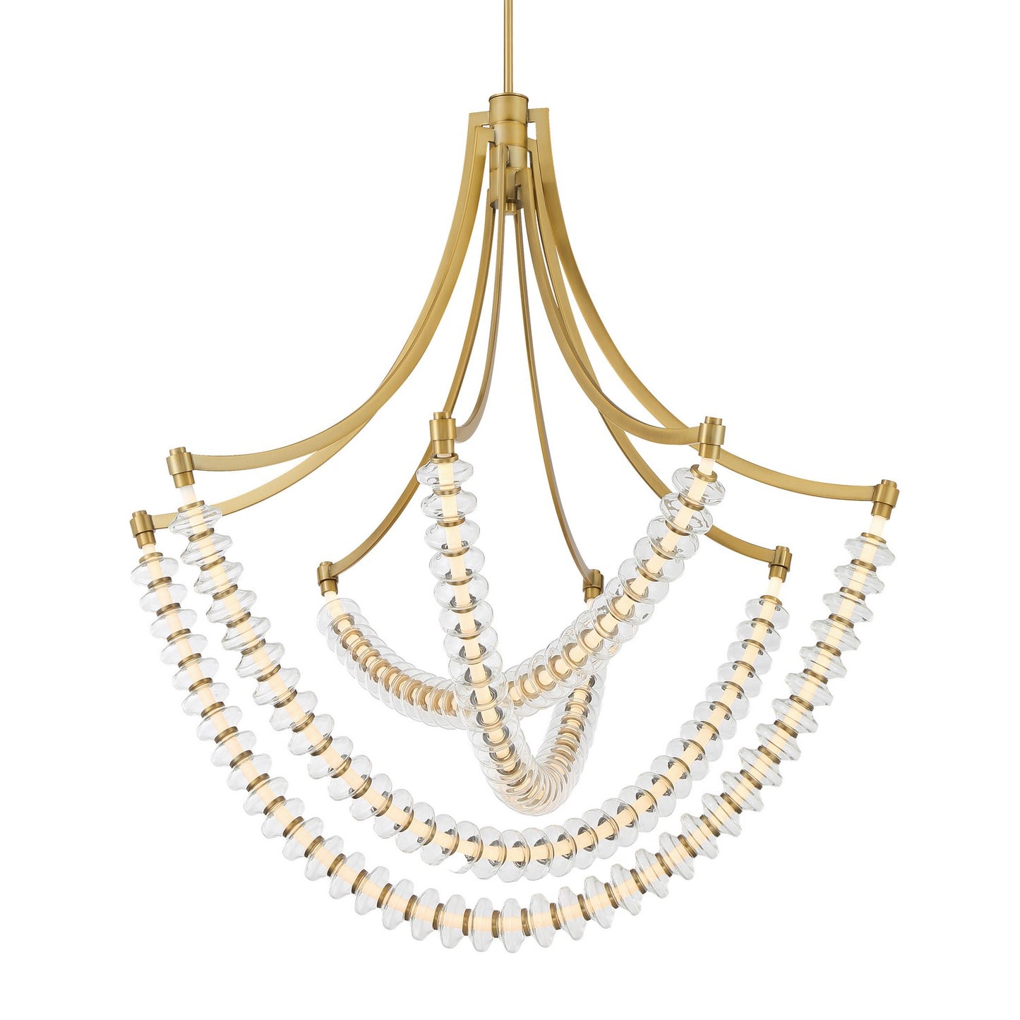 Pearl LED Chandelier in Legacy Brass
