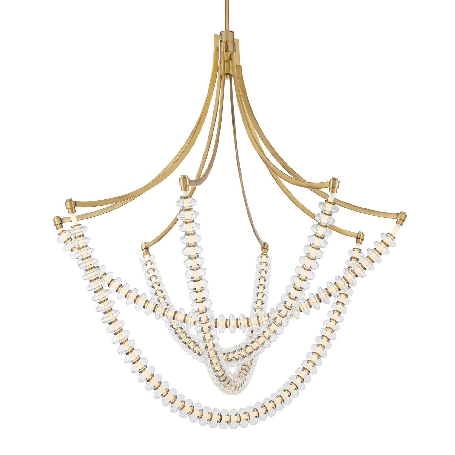 Pearl LED Chandelier in Legacy Brass