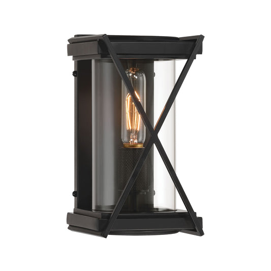Rockhill One Light Outdoor Wall Sconce in Dark Matte Black