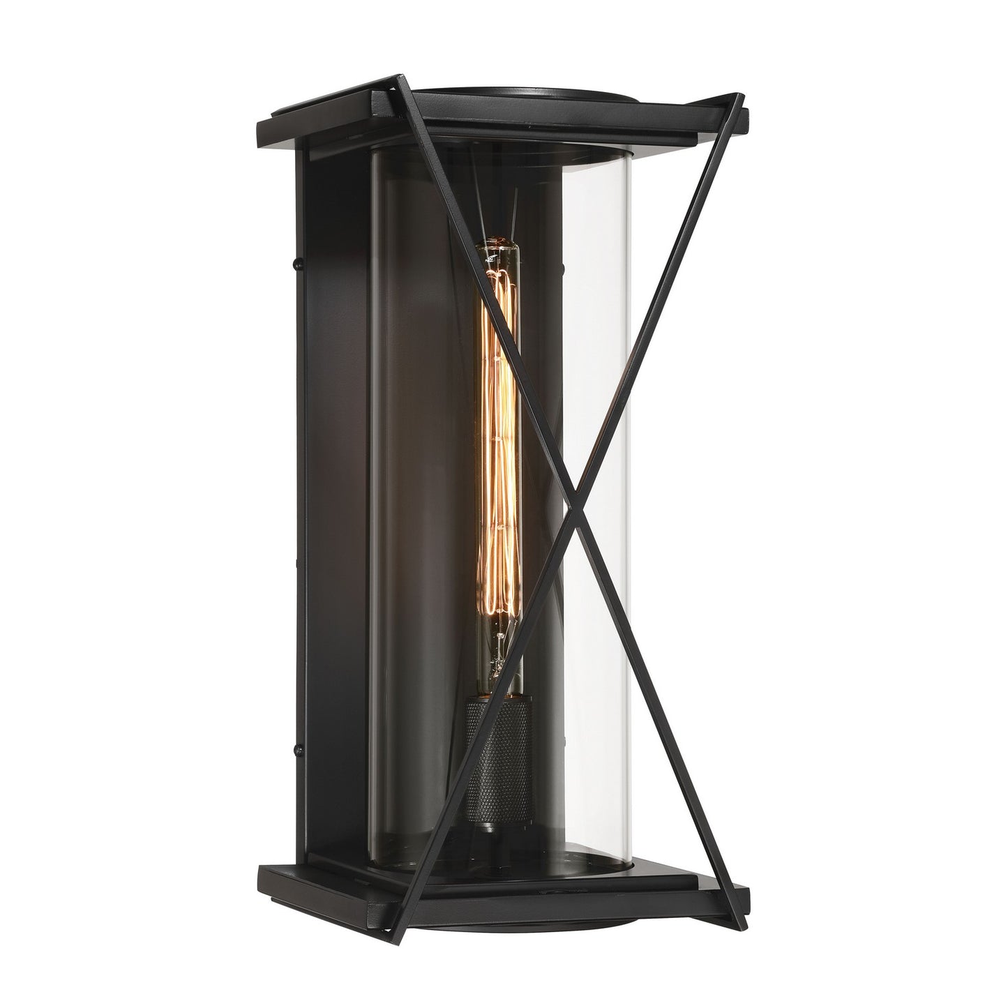 Rockhill One Light Outdoor Wall Sconce in Dark Matte Black