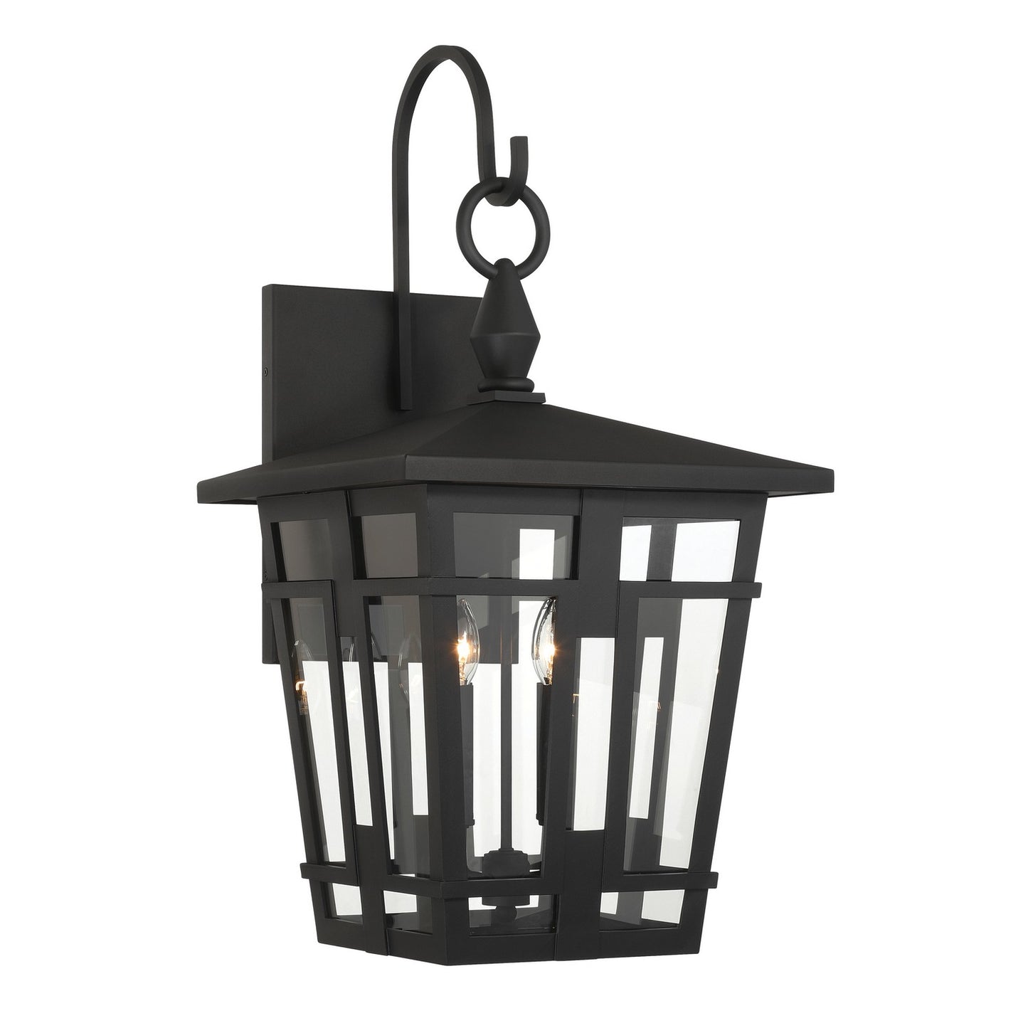 Fieldstone Four Light Outdoor Wall Sconce in Sand Coal Black