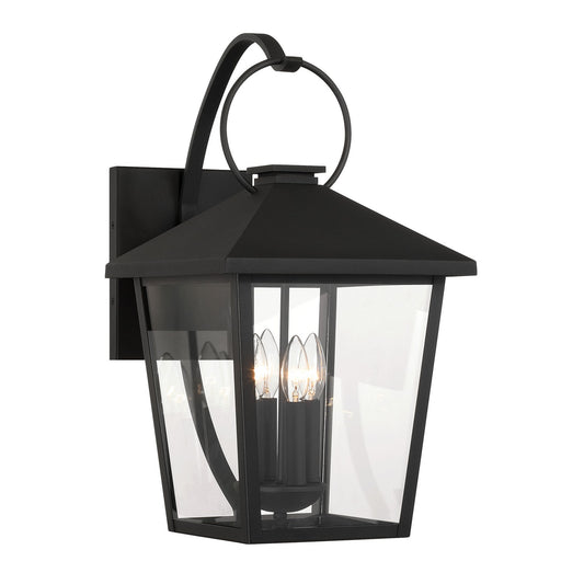 Parkside Four Light Outdoor Wall Sconce in Sand Coal Black