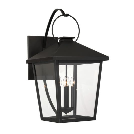 Parkside Four Light Outdoor Wall Sconce in Sand Coal Black