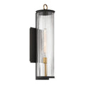 Cara One Light Outdoor Wall Sconce in Dark Matte Black