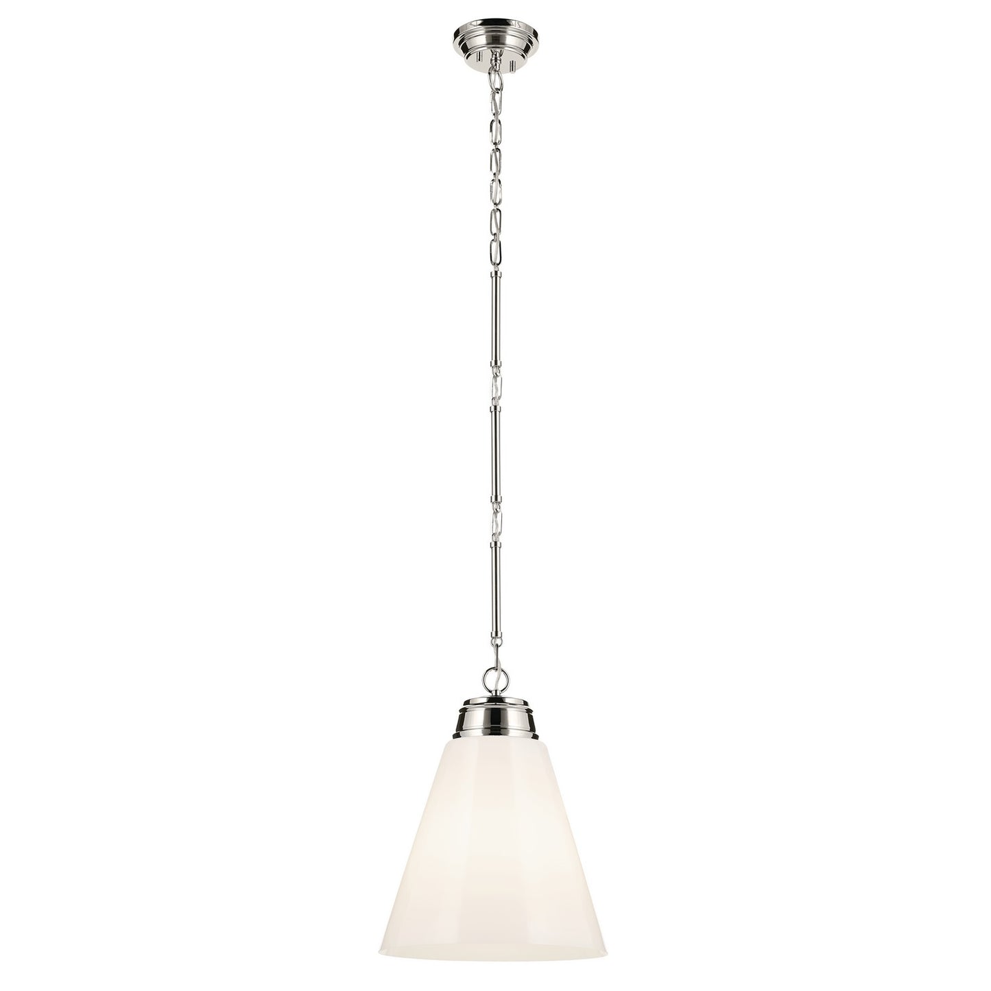Marsailli One Light Pendant in Polished Nickel