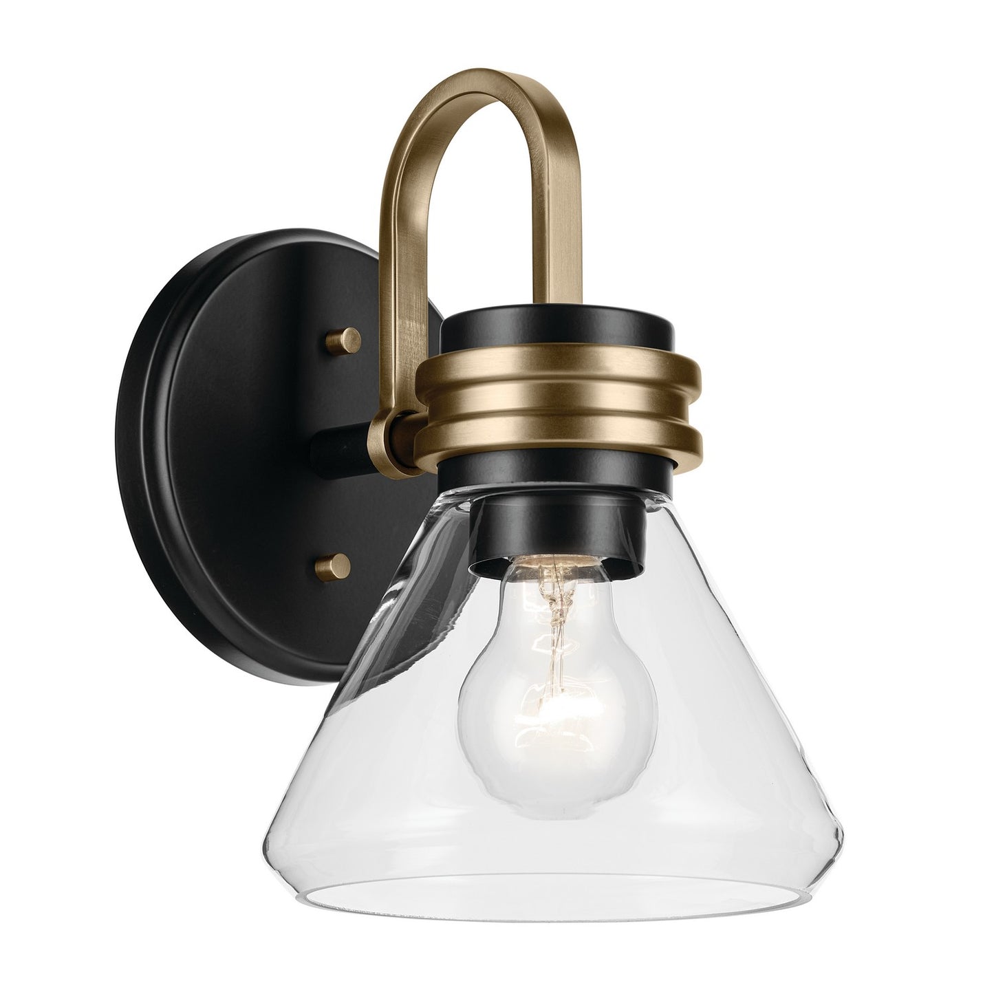Farum One Light Wall Sconce in Black