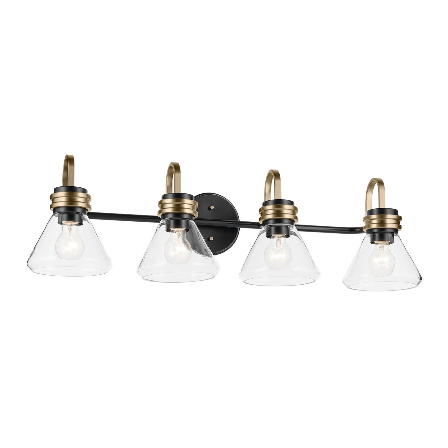 Farum Four Light Bath in Black