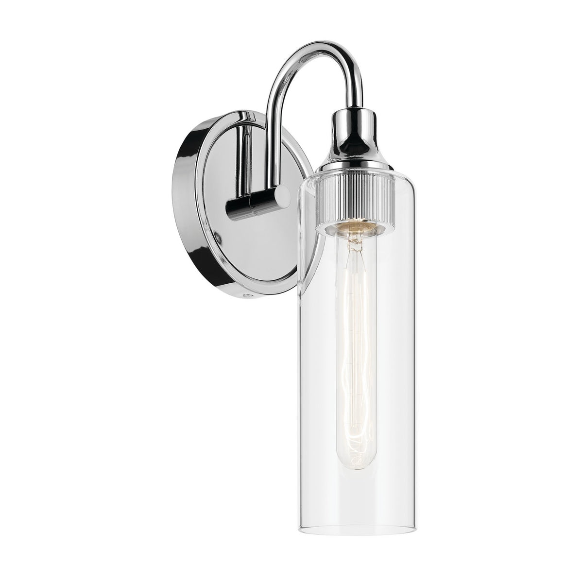 Kavi One Light Wall Sconce in Chrome