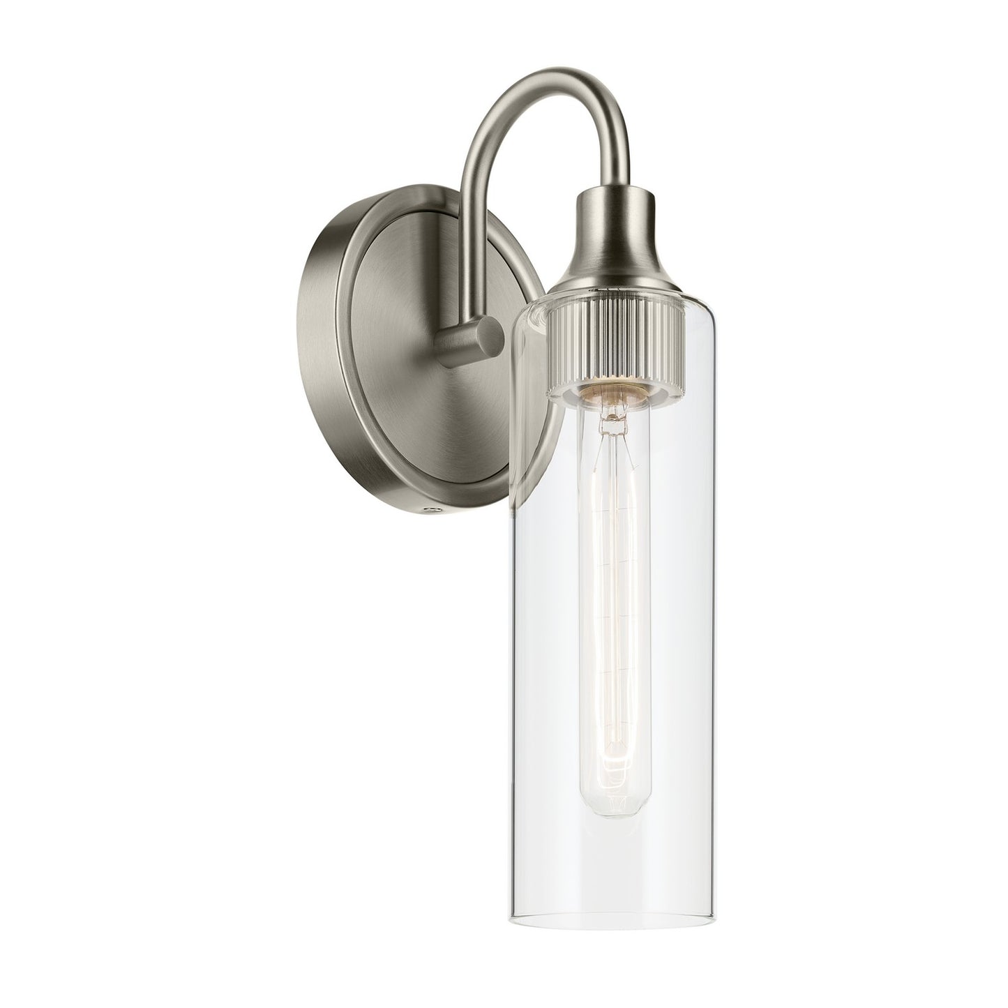 Kavi One Light Wall Sconce in Brushed Nickel