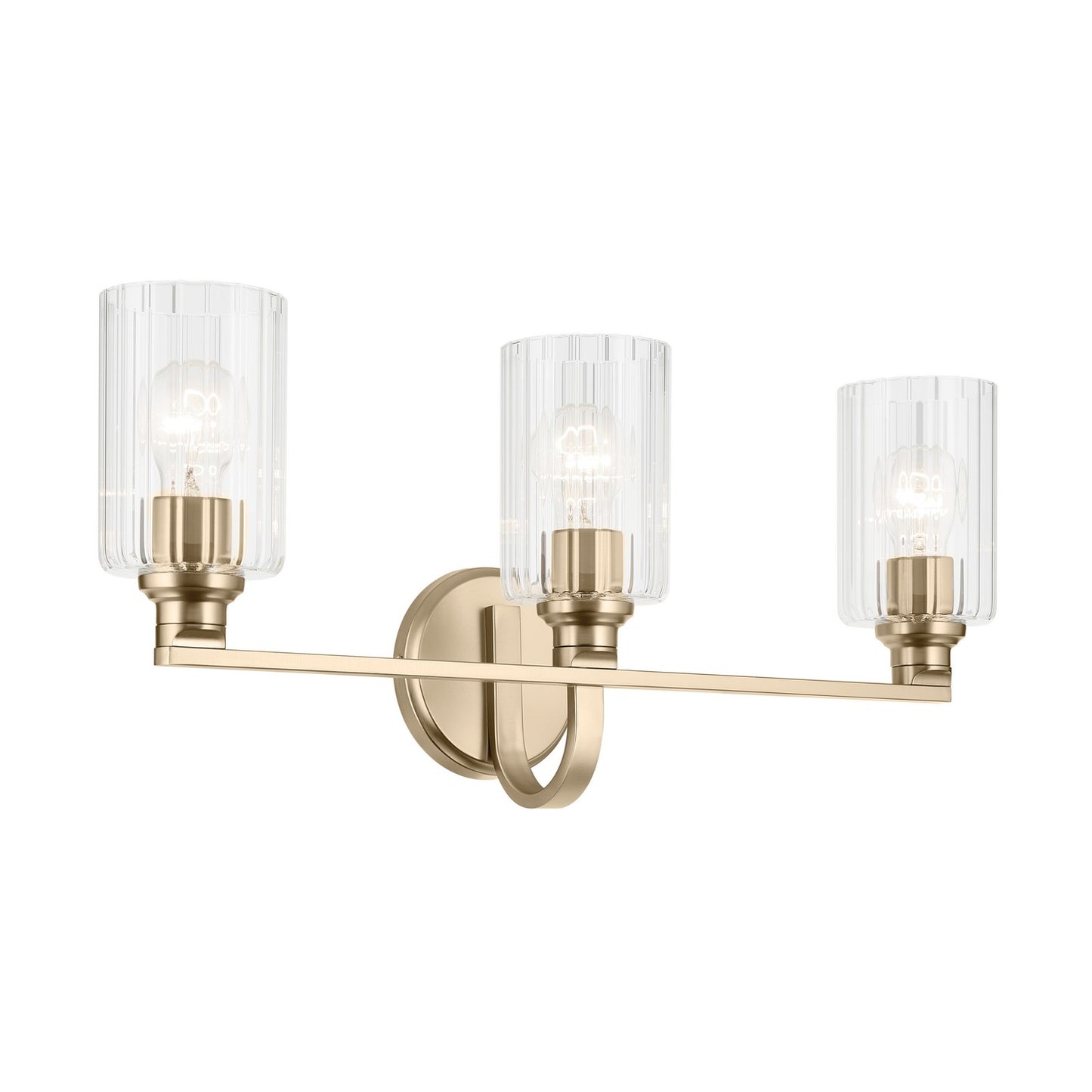 Gioe Three Light Bath in Champagne Bronze