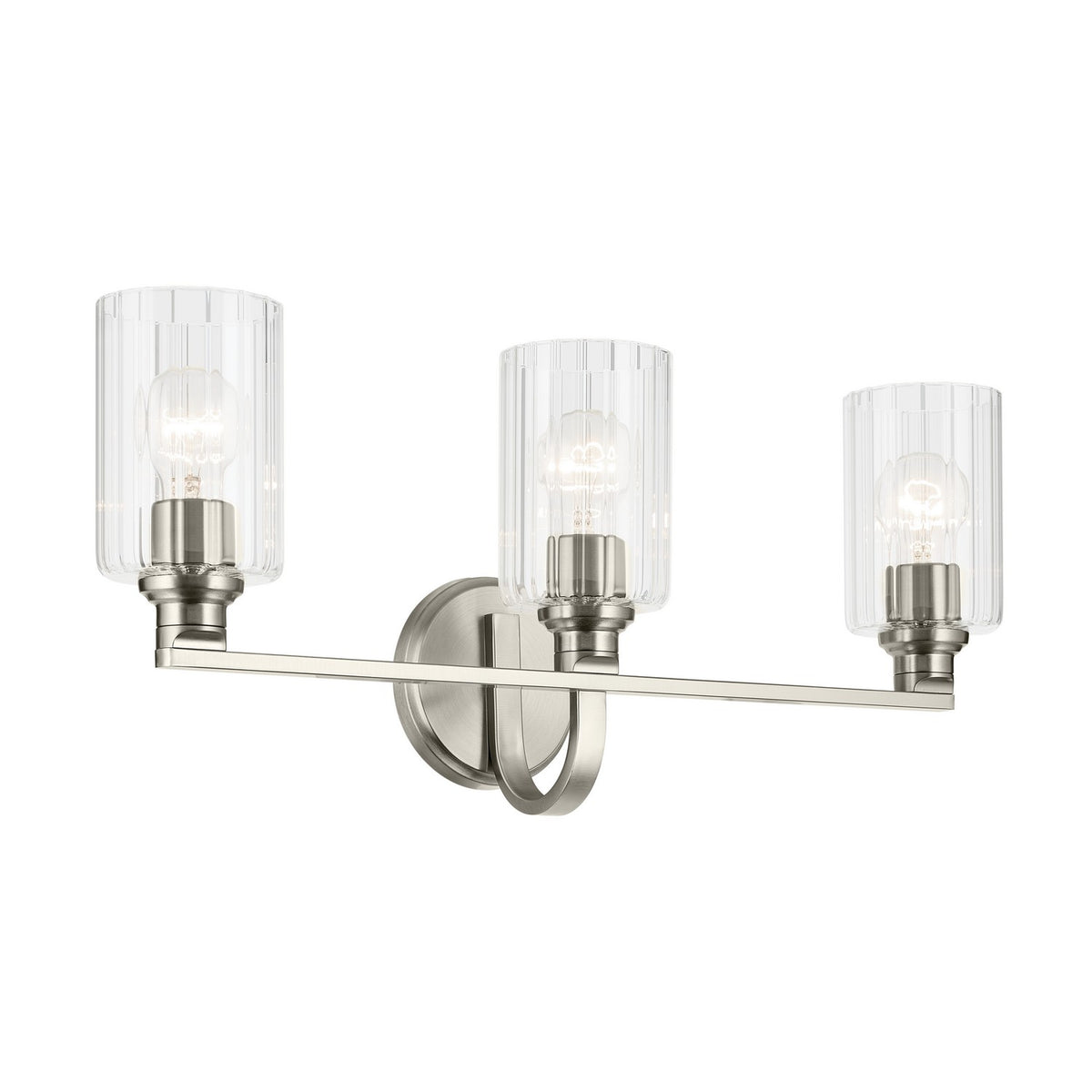Gioe Three Light Bath in Brushed Nickel