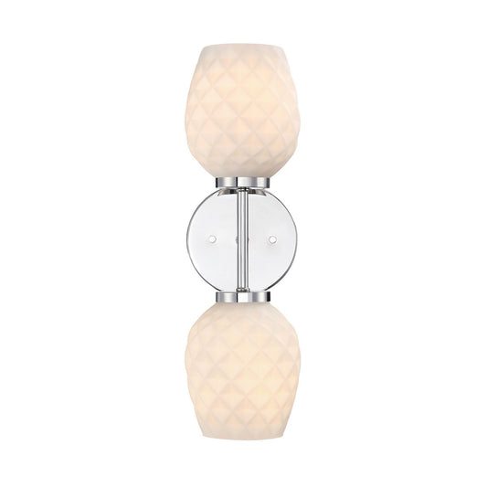 Dita Two Light Wall Sconce in Polished Nickel