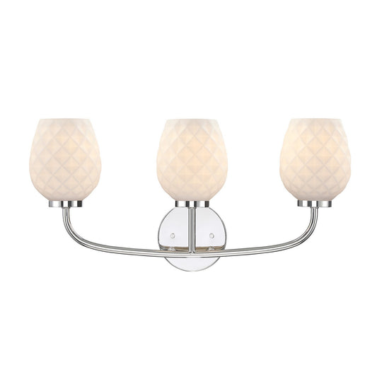 Dita Three Light Vanity in Polished Nickel